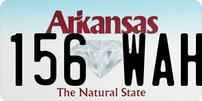 AR license plate 156WAH