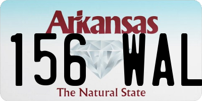 AR license plate 156WAL