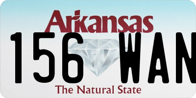 AR license plate 156WAN