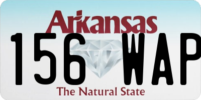 AR license plate 156WAP