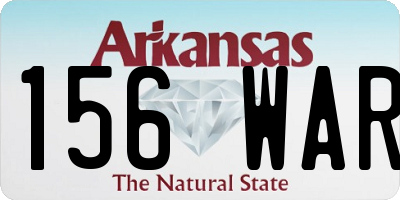 AR license plate 156WAR