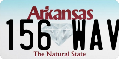 AR license plate 156WAV