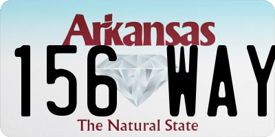 AR license plate 156WAY