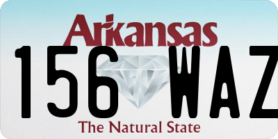 AR license plate 156WAZ