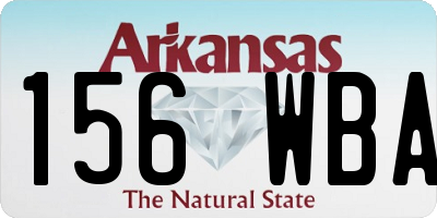 AR license plate 156WBA