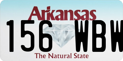 AR license plate 156WBW