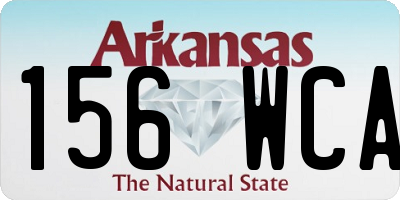 AR license plate 156WCA