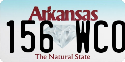 AR license plate 156WCO