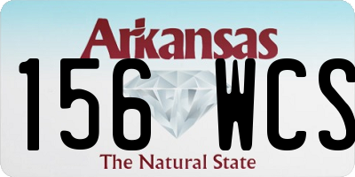 AR license plate 156WCS