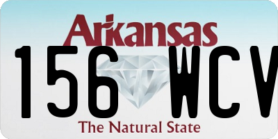 AR license plate 156WCV