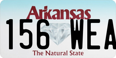 AR license plate 156WEA