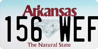 AR license plate 156WEF