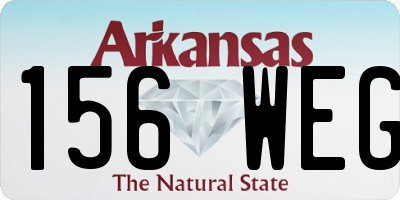 AR license plate 156WEG