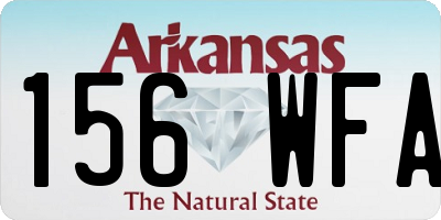 AR license plate 156WFA