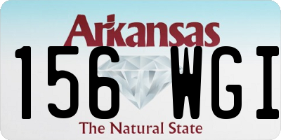 AR license plate 156WGI