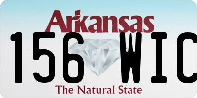 AR license plate 156WIC