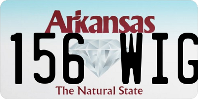 AR license plate 156WIG