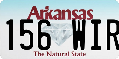 AR license plate 156WIR