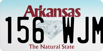 AR license plate 156WJM