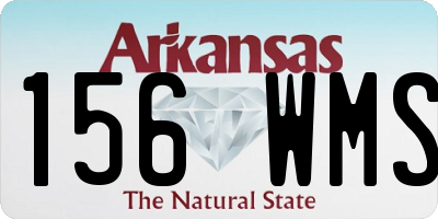 AR license plate 156WMS