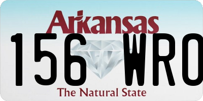 AR license plate 156WRO