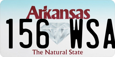 AR license plate 156WSA