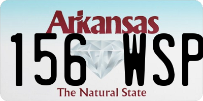 AR license plate 156WSP