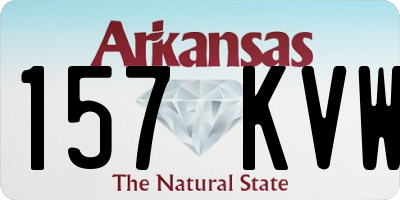 AR license plate 157KVW