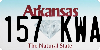 AR license plate 157KWA