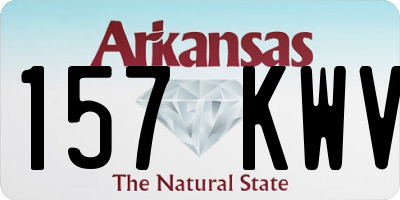 AR license plate 157KWV