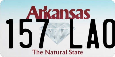 AR license plate 157LAO
