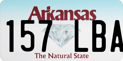AR license plate 157LBA