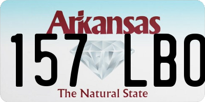 AR license plate 157LBO