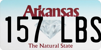 AR license plate 157LBS