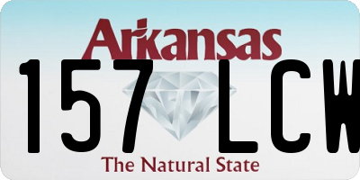 AR license plate 157LCW