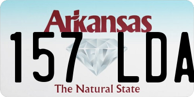 AR license plate 157LDA