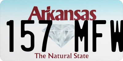 AR license plate 157MFW