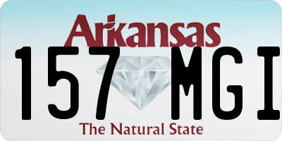AR license plate 157MGI