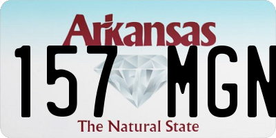 AR license plate 157MGN
