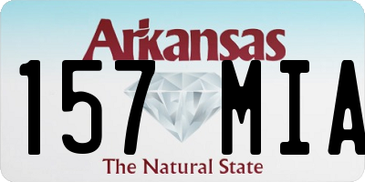 AR license plate 157MIA