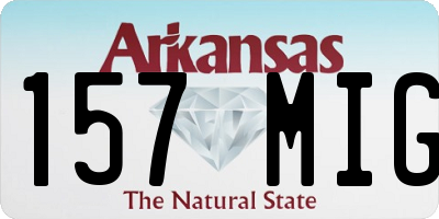 AR license plate 157MIG