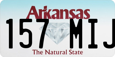 AR license plate 157MIJ