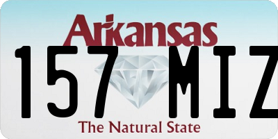 AR license plate 157MIZ