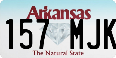 AR license plate 157MJK