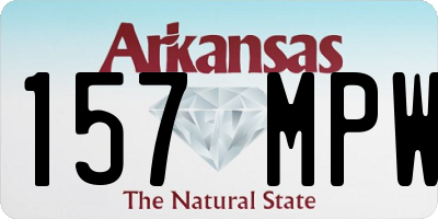 AR license plate 157MPW