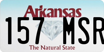 AR license plate 157MSR