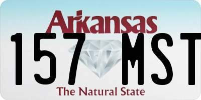 AR license plate 157MST