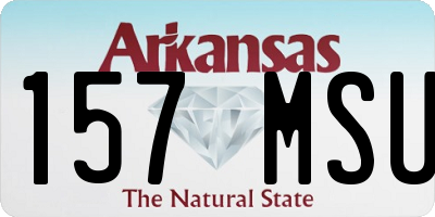 AR license plate 157MSU