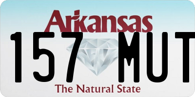 AR license plate 157MUT
