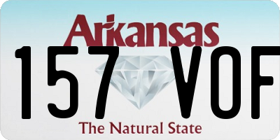 AR license plate 157VOF